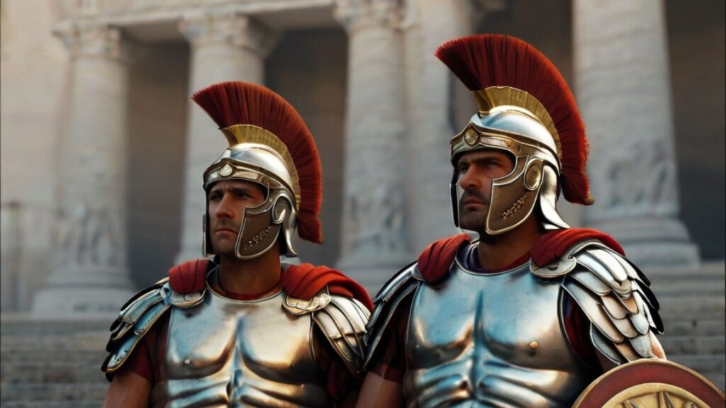 Roman soldiers during the Battle of Carrhae